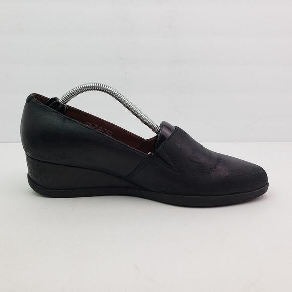 Dansko Shanda Womens Size EU 38 US 7.5-8 Black Leather Slip On Wedge Loafer Shoe - Picture 4 of 11